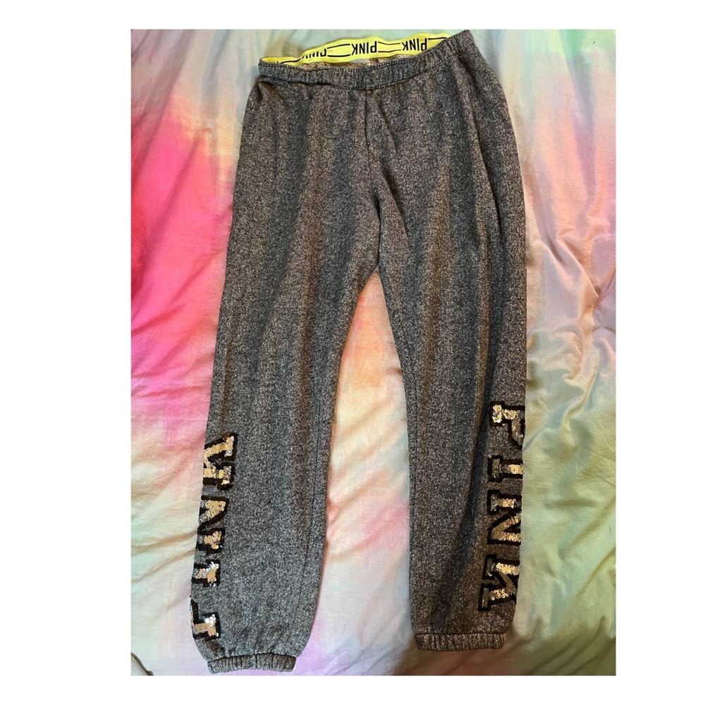 Victoria’s Secret Pink Glitter Joggers Gem